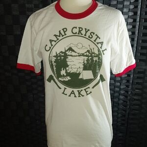 Camp Crystal Lake White and Red Men's T-Shirt